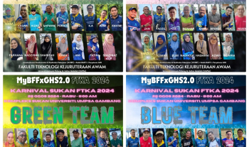 MyBFFxGHS 2.0 FTKA 2024: Karnival Sukan Fakulti Teknologi Kejuruteraan Awam 2024 akan diadakan pada 28 Ogos 2024 bertempat di Kompleks Sukan UMPSA Kampus Gambang. Good Luck kepada semua team FTKA!